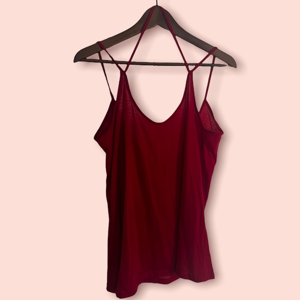 Red Strappy Tank Top